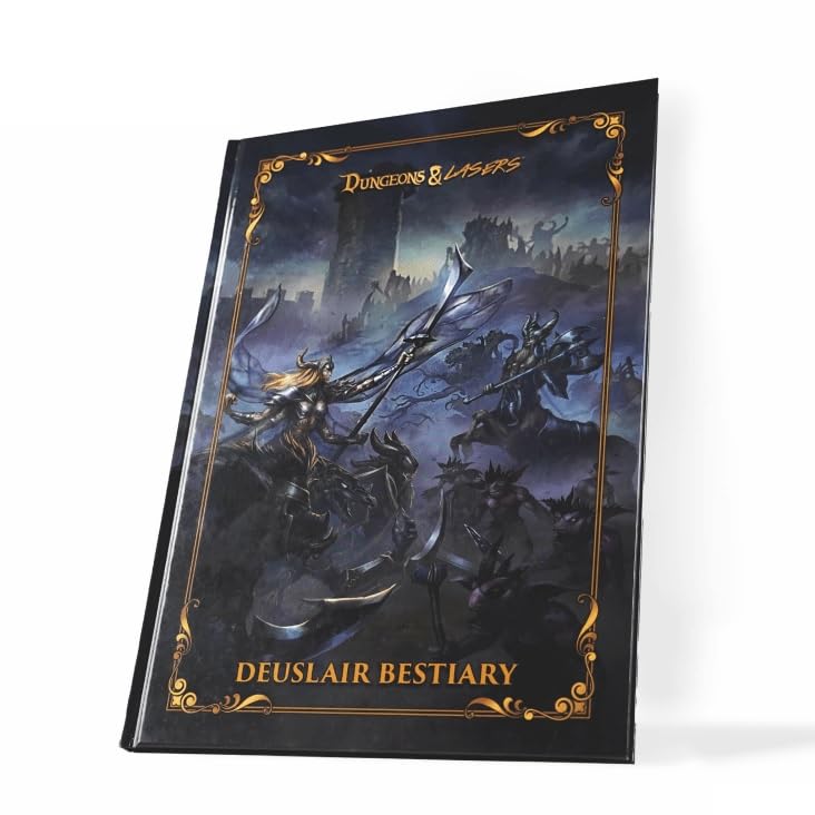 Dungeons & Lasers: Bestiary Book (Hardcover) - 160 Page Dark Fantasy RPG Book - 150+ Unique Creature Encounter Choices - 5e Statistics and System Descriptions - Made by Archon Studio