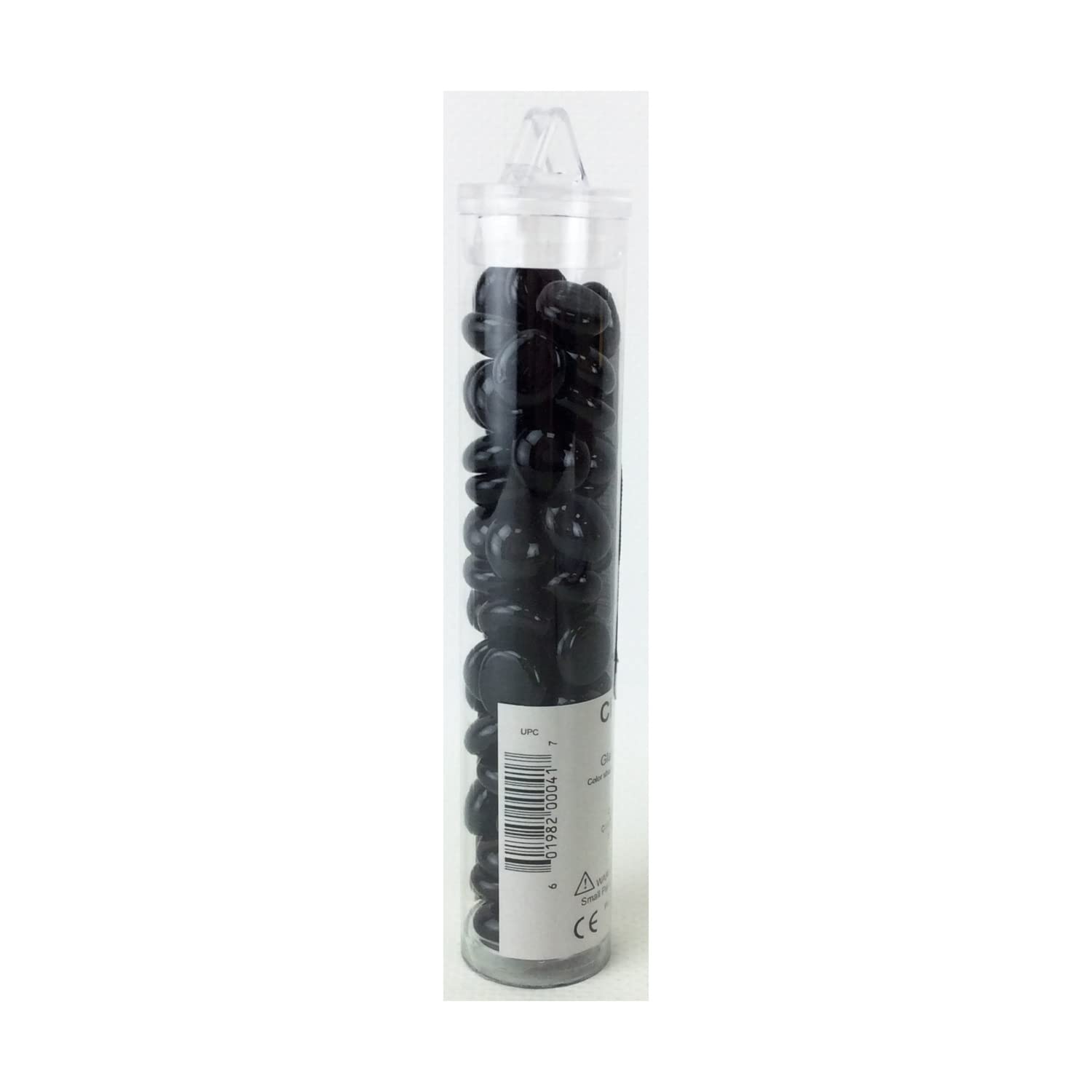 Glass Stones Tube Black (23-27)