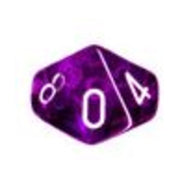 d10 Clamshell Translucent Purple with White (10)
