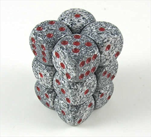 d6 Cube 16mm Speckled Granite (12)