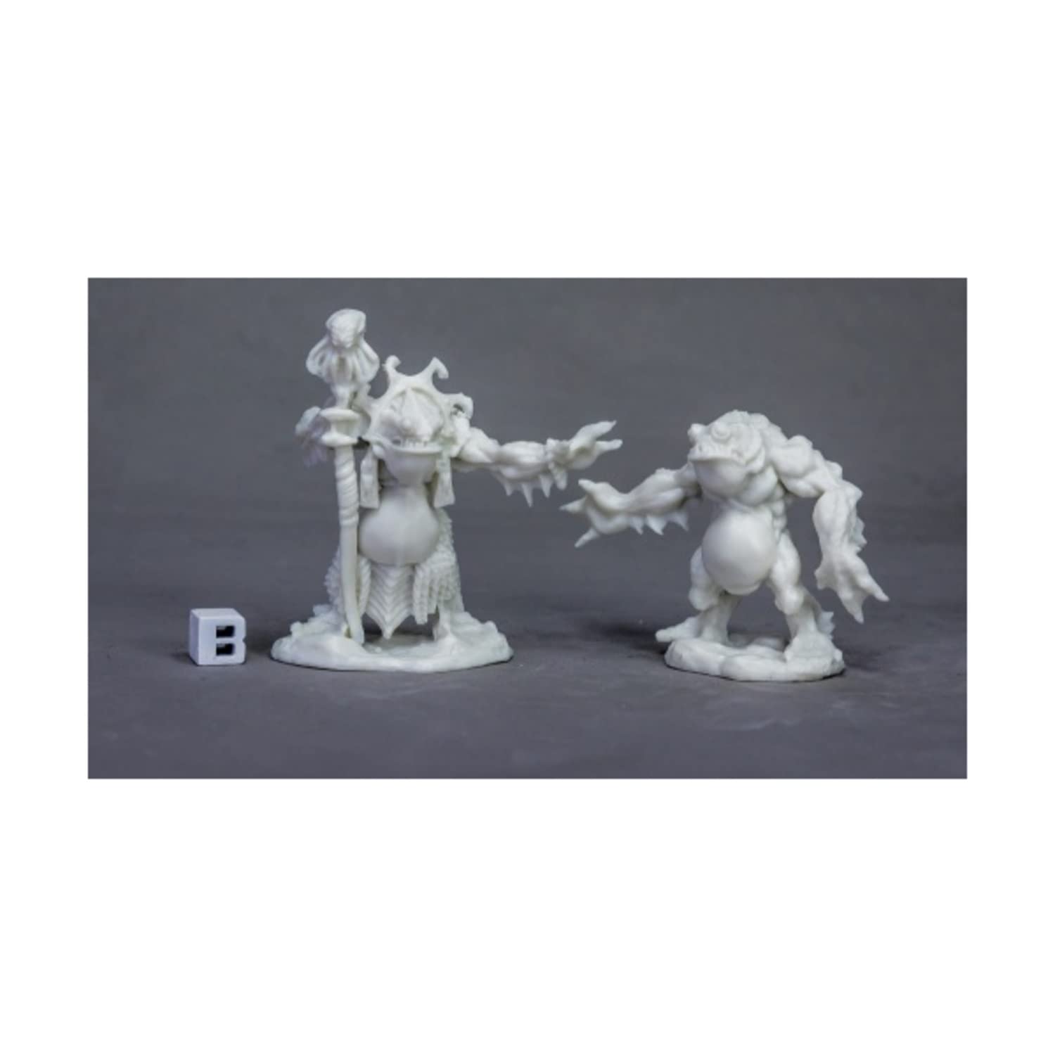 Bones: Reaper Miniatures Deep One Priest & Servitor 77520 Bones Unpainted RPG Figure