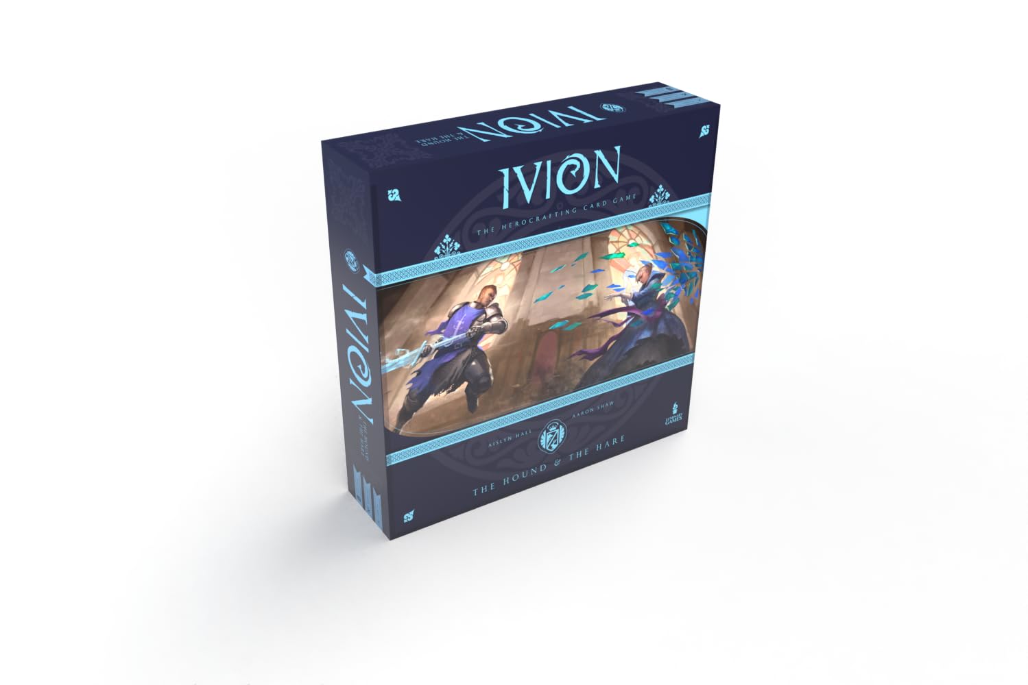 IVION: The Hound and The Hare | APE Games | Board Game | 2 Players | 20-60 Minutes | Ages 14+ | Fantasy | Hero Dueling | Deck Building | Cross Compatible | Season 1 | Aislyn Hall and Aaron Shaw