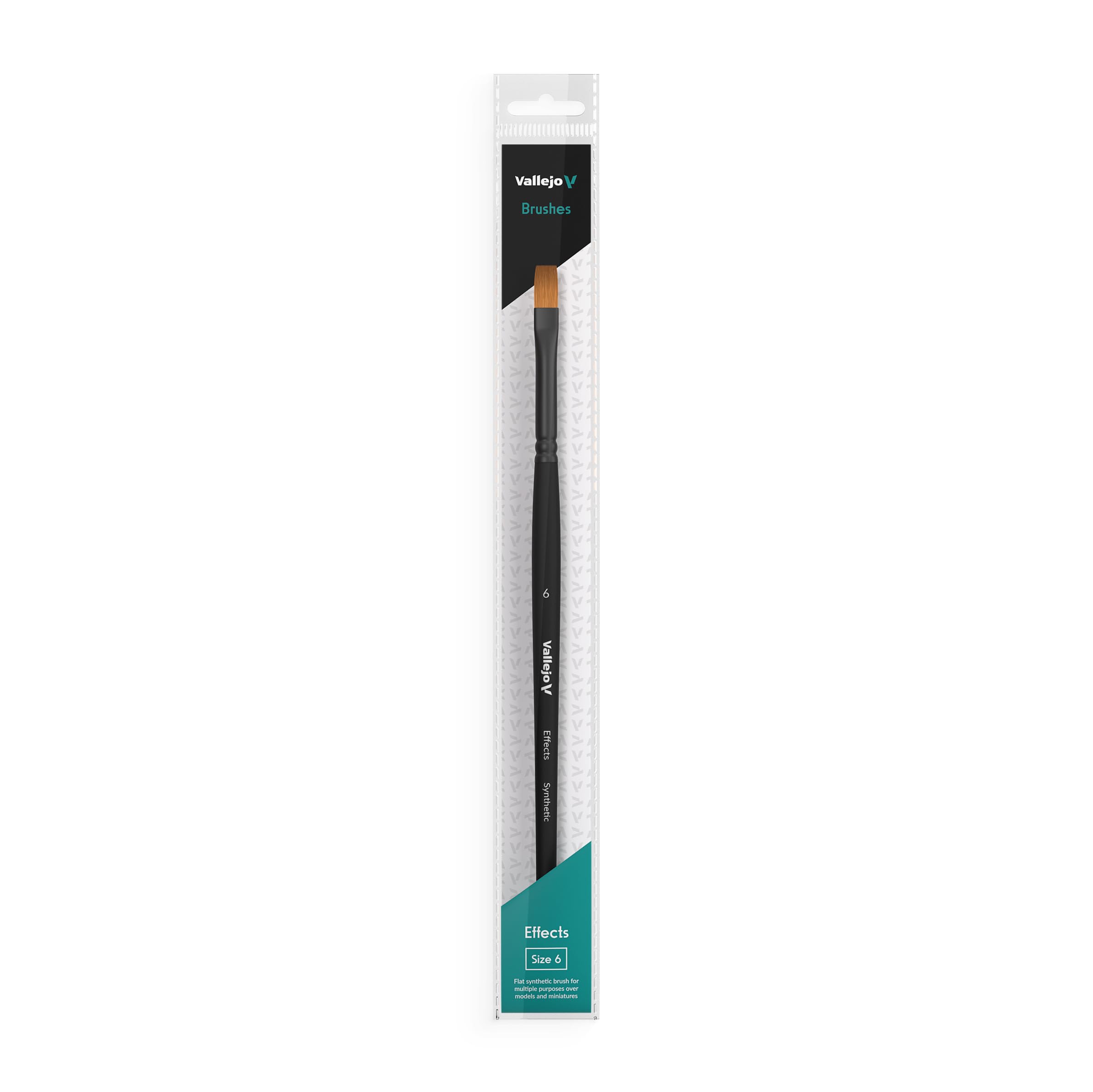 Vallejo Effects Flat Rectangular Synthetic Brush