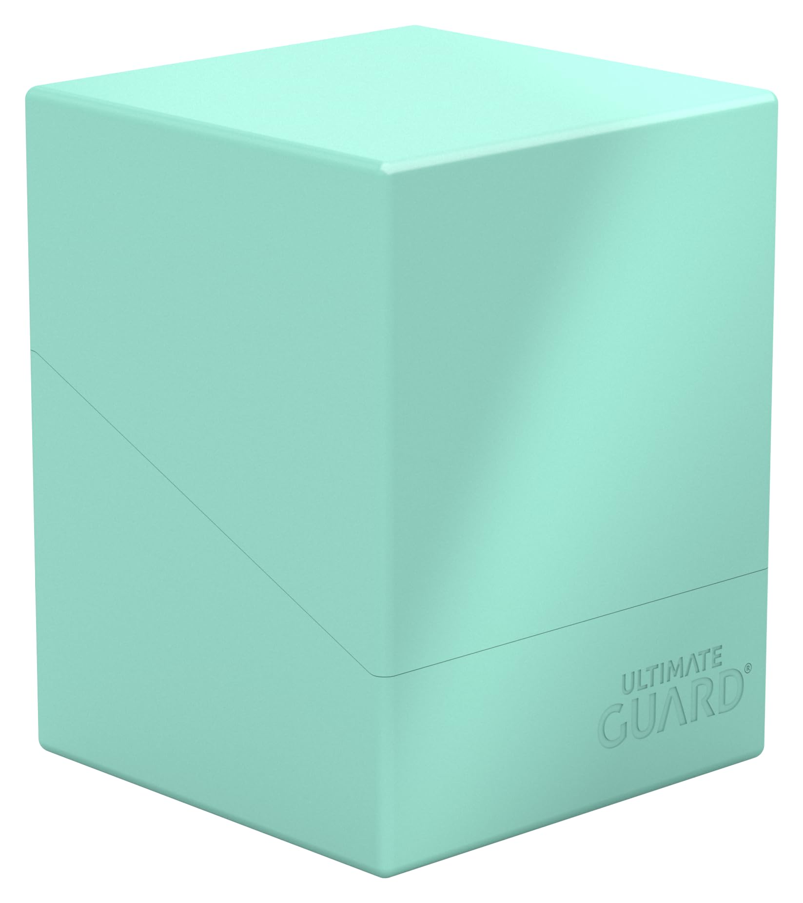 Ultimate Guard Boulder Solid 100+, Deck Case for 100 Double-Sleeved TCG Cards, Mint Green, Secure & Durable Storage for Trading Card Games, No Transparency
