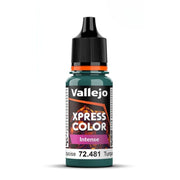Vallejo - Xpress Color | Intense Heretic Turquoise 18 ml (0.6 fl.oz.) | Speedy Application and Drying | Vibrant and Saturated Tones