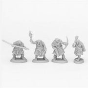 Reaper Miniatures Black Bear Tribe Cavemen Miniature 25mm Heroic Scale Bones Black