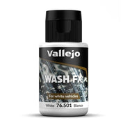Vallejo - Wash FX | White 35 ml. (1.18 fl.oz.) | Designed for White Vehicles | Visual Realism for your Projects | Brush or Airbrush Use