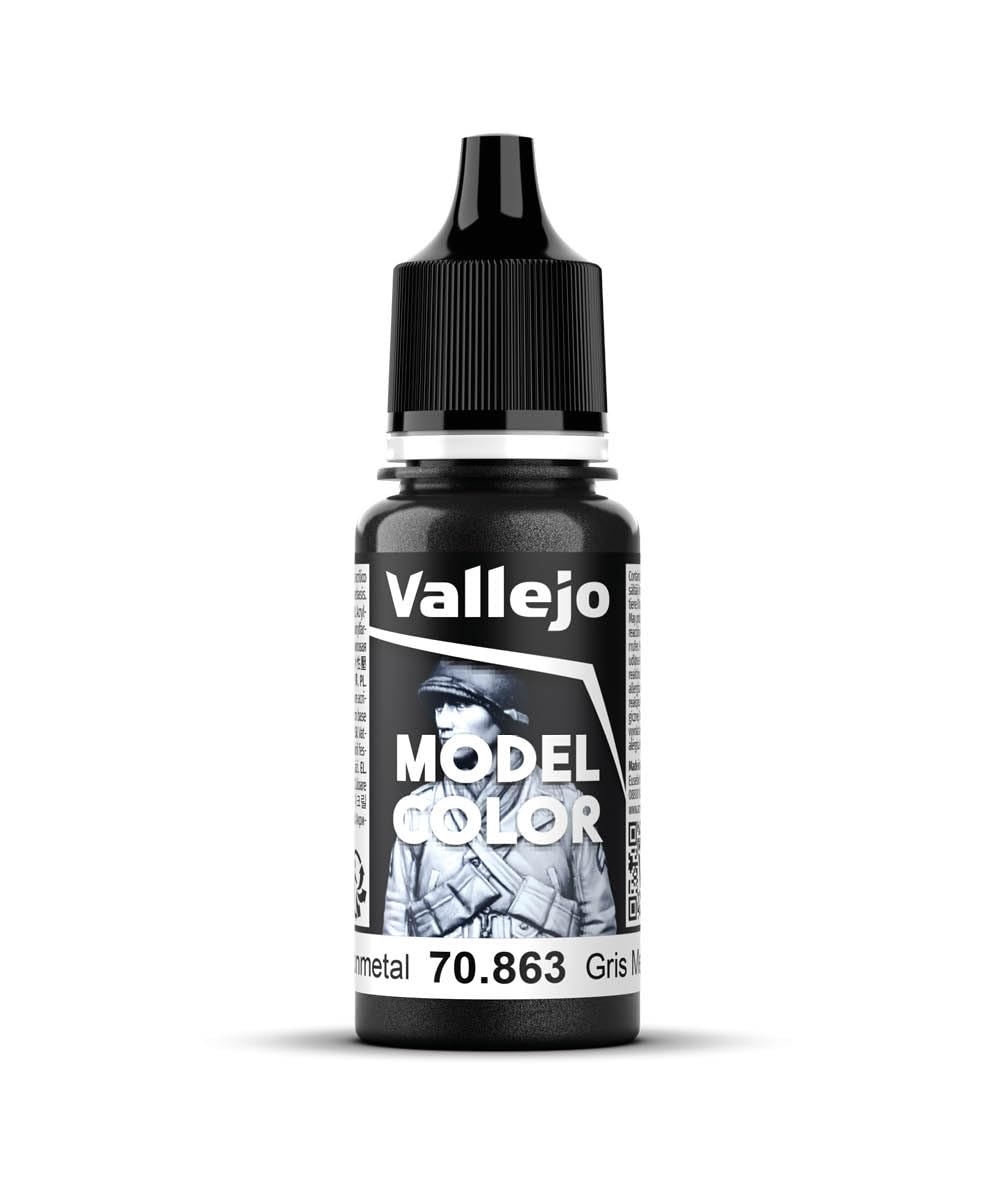 Vallejo Gunmetal Grey Paint, 18ml