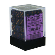 d6 Cube 12mm Speckled Golden Cobalt (36)