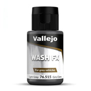 Vallejo - Wash FX | Light Grey 35 ml. (1.18 fl.oz.) | Designed for Grey Vehicles | Visual Realism for your Projects | Brush or Airbrush Use