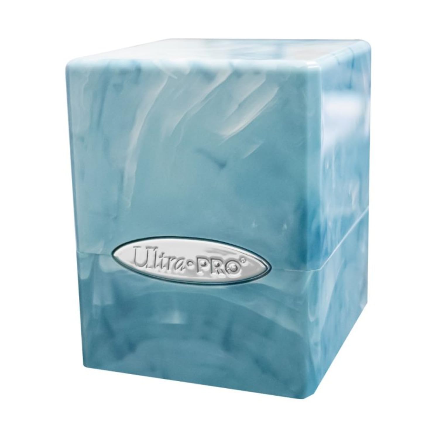 Deckbox: Satin Cube 100+ Marble- Blue/White