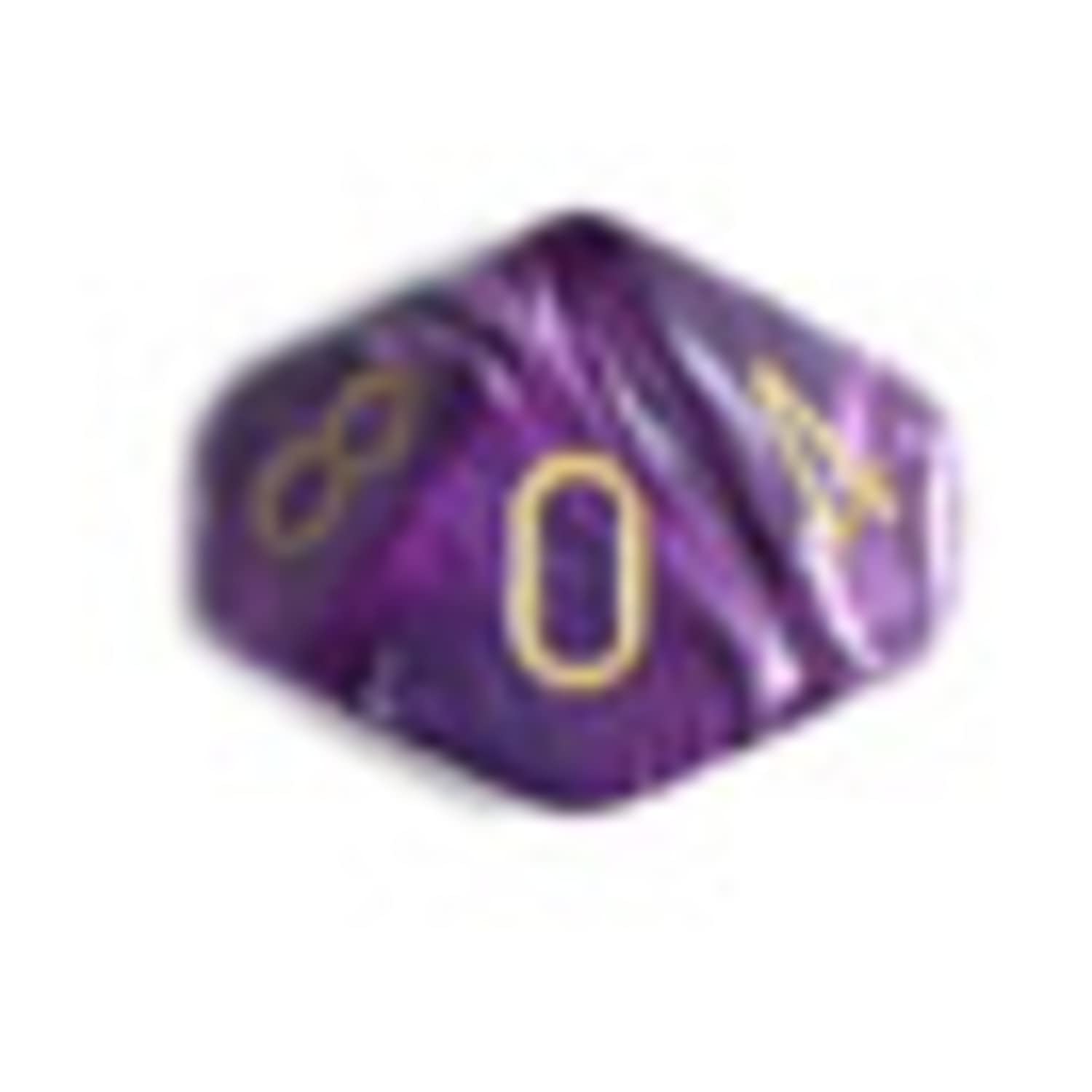 d10 Clamshell Vortex Purple with Gold (10)
