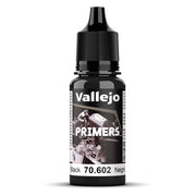 Vallejo - Surface Primer Color | Black Acrylic Primer 18 ml (0.6 fl.oz.) | Matte Finish and Fast Drying | Perfect for Airbrushing and Great Adhesion to Figurines and Scale Models