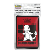Ultra PRO - Charmander 65ct Deck Protector® Sleeves for Pokémon | Collector Gift, Gaming Accessories, Tournament-Ready Sleeves, Pokémon Fan Gear, Trading Card Protection, Card Game Supplies