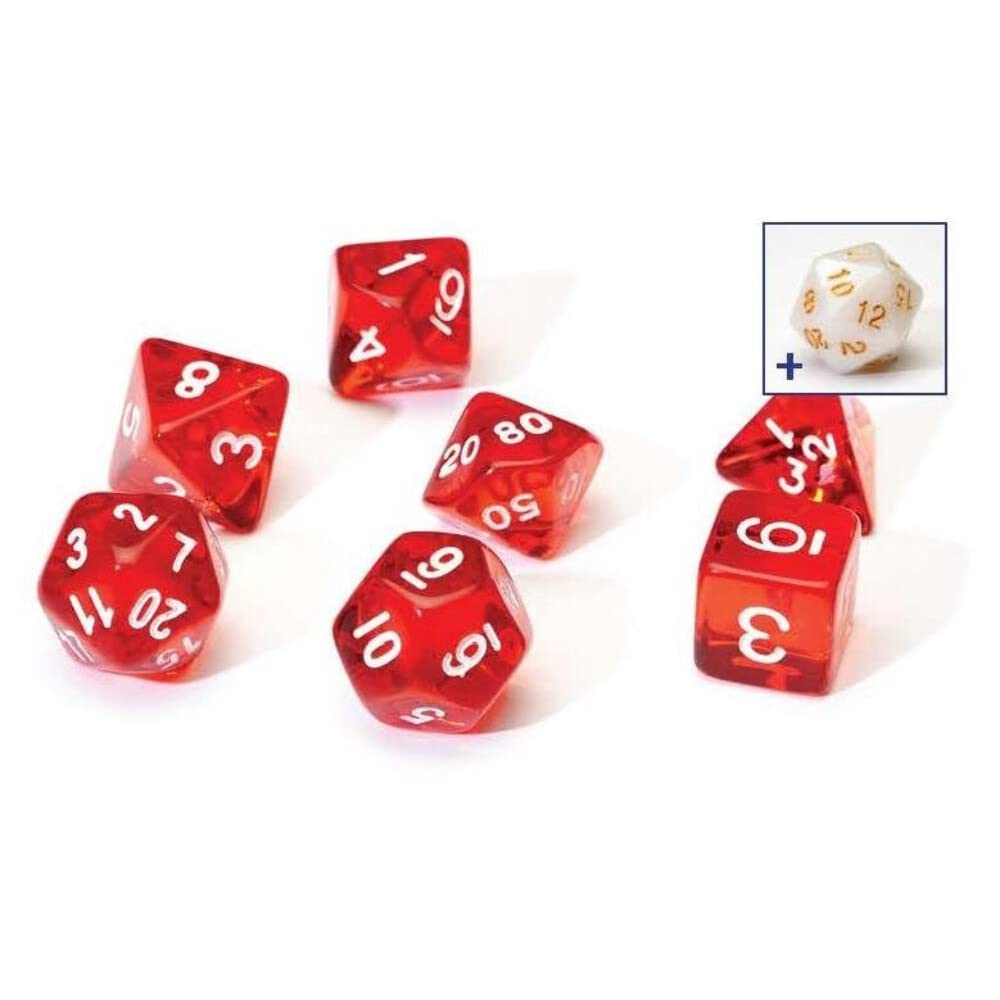 Sirius a Dice Translucent Red Resin Dice Set