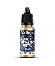Vallejo - Arcane Gold Light | True Metallic Metal TMM | Acrylic Colors for Painting Metal Effects on Fantasy, Historical, and Wargaming Miniatures | 18 ml (0.6 fl.oz.)