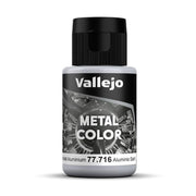 Vallejo - Metal Color | Semi Matt Aluminium 32 ml (1.08 fl.oz.) | Faithfully Reproduce Different Metallic Finishes
