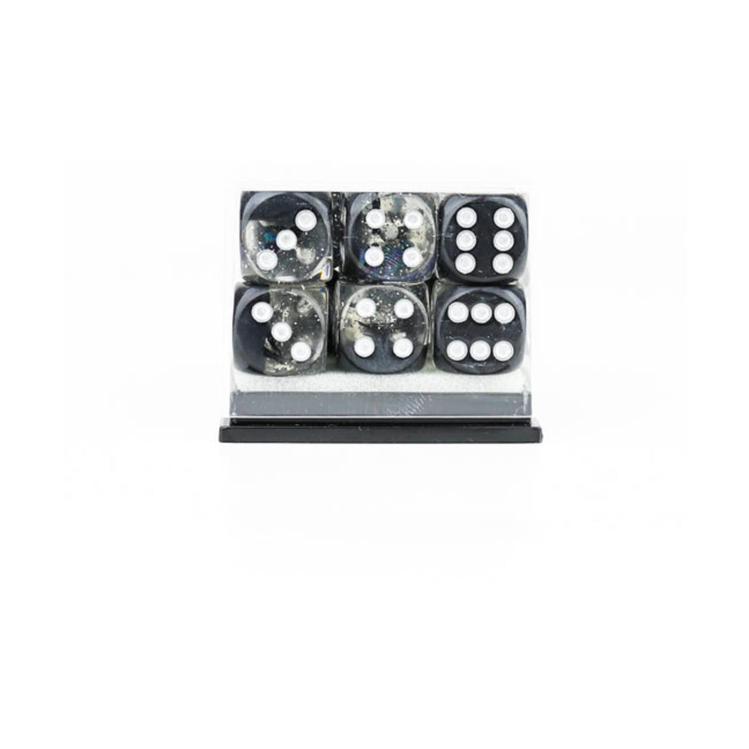 Sirius Dice 12mm d6 Clubs w/Silver (18)
