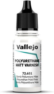 Vallejo - Polyurethane Varnish | Matt Finish 18 ml. (0.6 fl.oz.) | Extraordinary Hardness & Permanence | Create a Perfect Clear Coat | Scratch Resistant for Outdoor and Indoor Surfaces