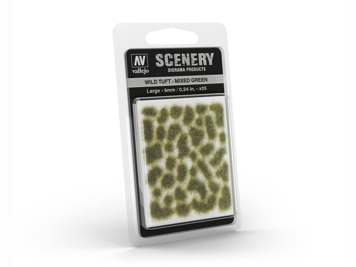 Mixed Green Wild Tuft Large 6mm / 0.24 in. Vallejo Paints SC416