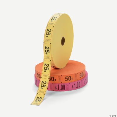 Red $1.00 Single Roll Tickets - 1 Piece