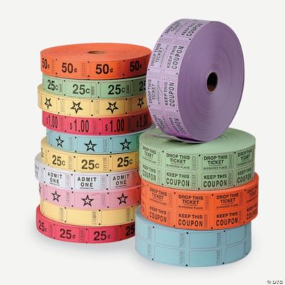 Blue Blank Double Roll Tickets - 1 Piece