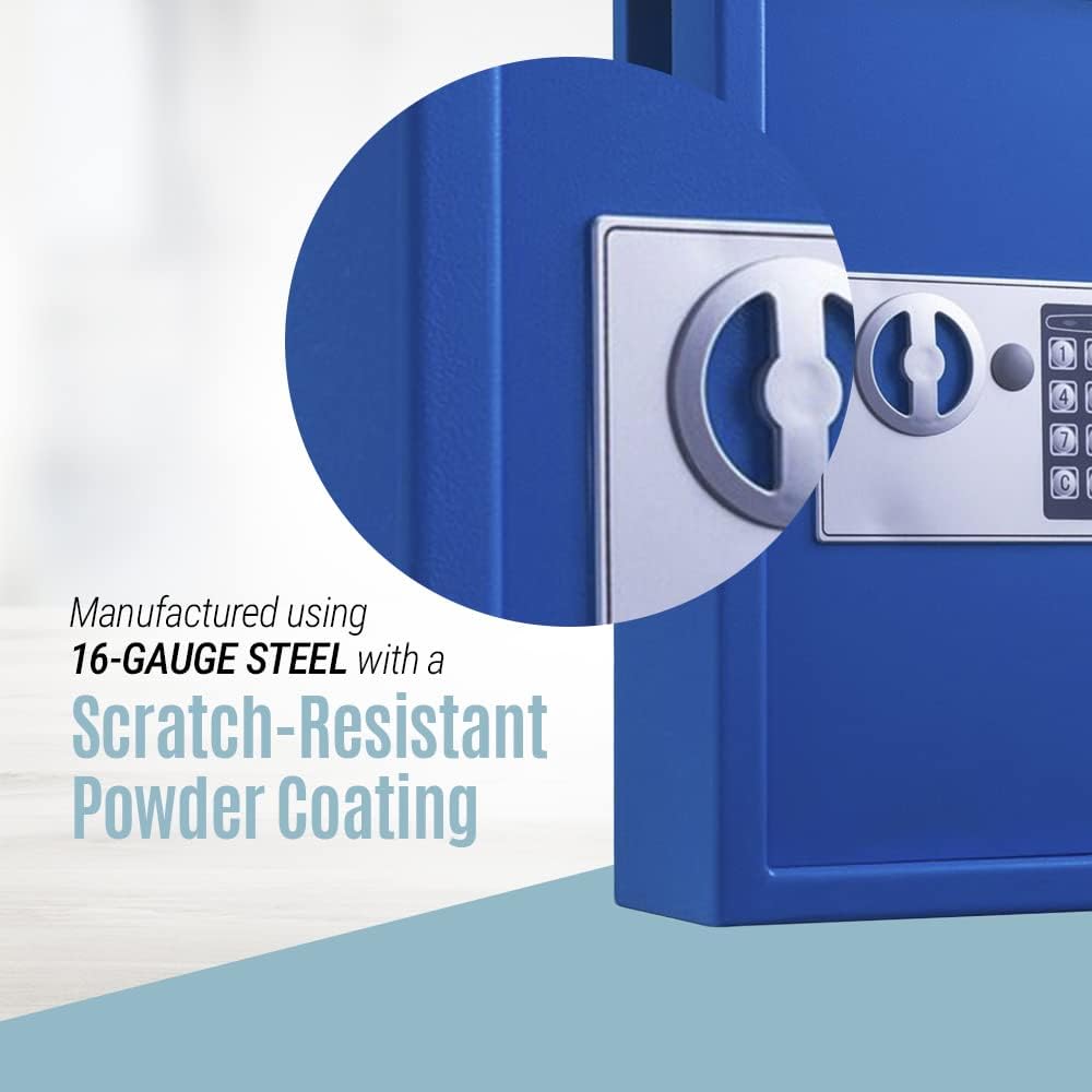 40-Key Steel Digital Lock Key Cabinet, Blue