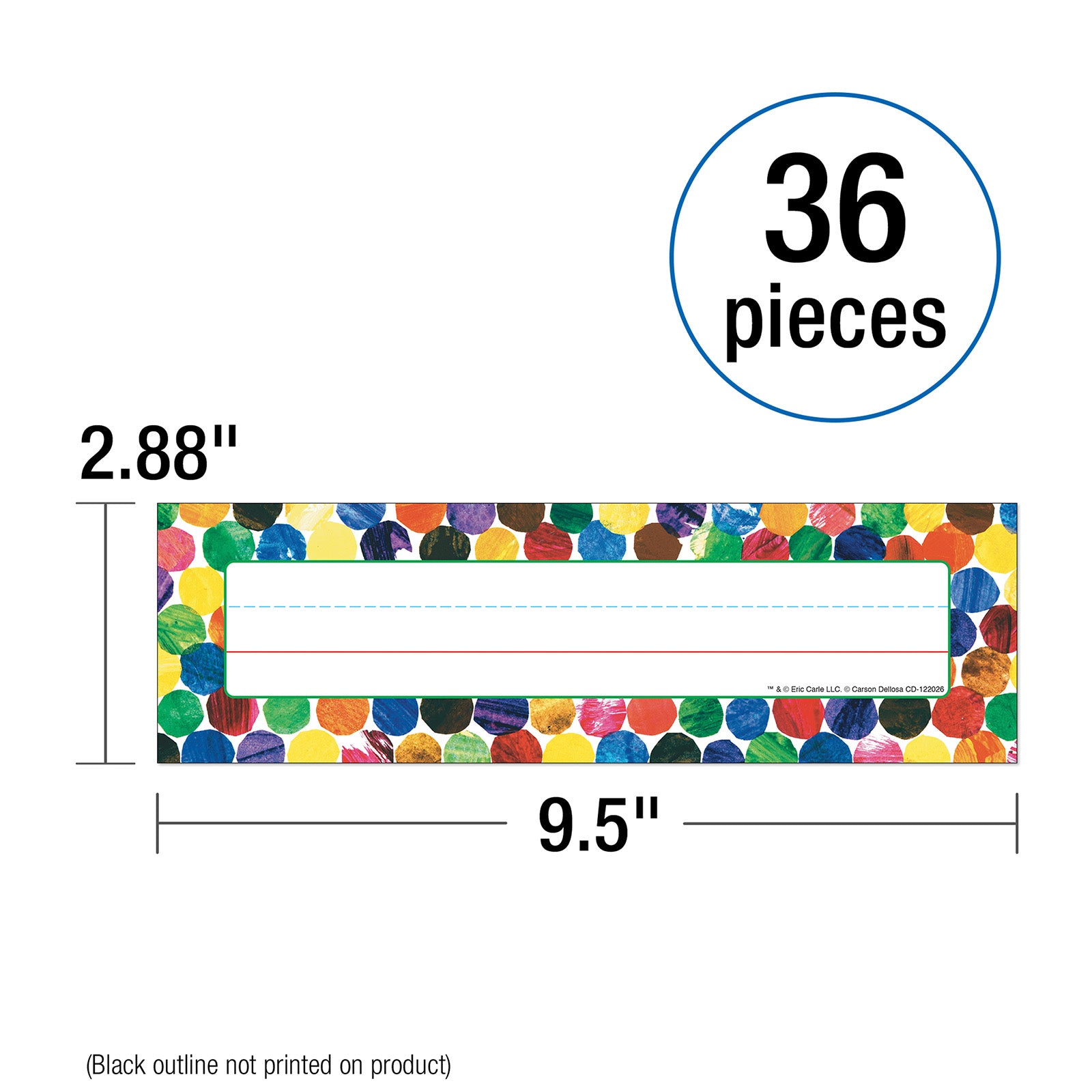 Eric Carle Dots Desk Nameplates, Pack of 36