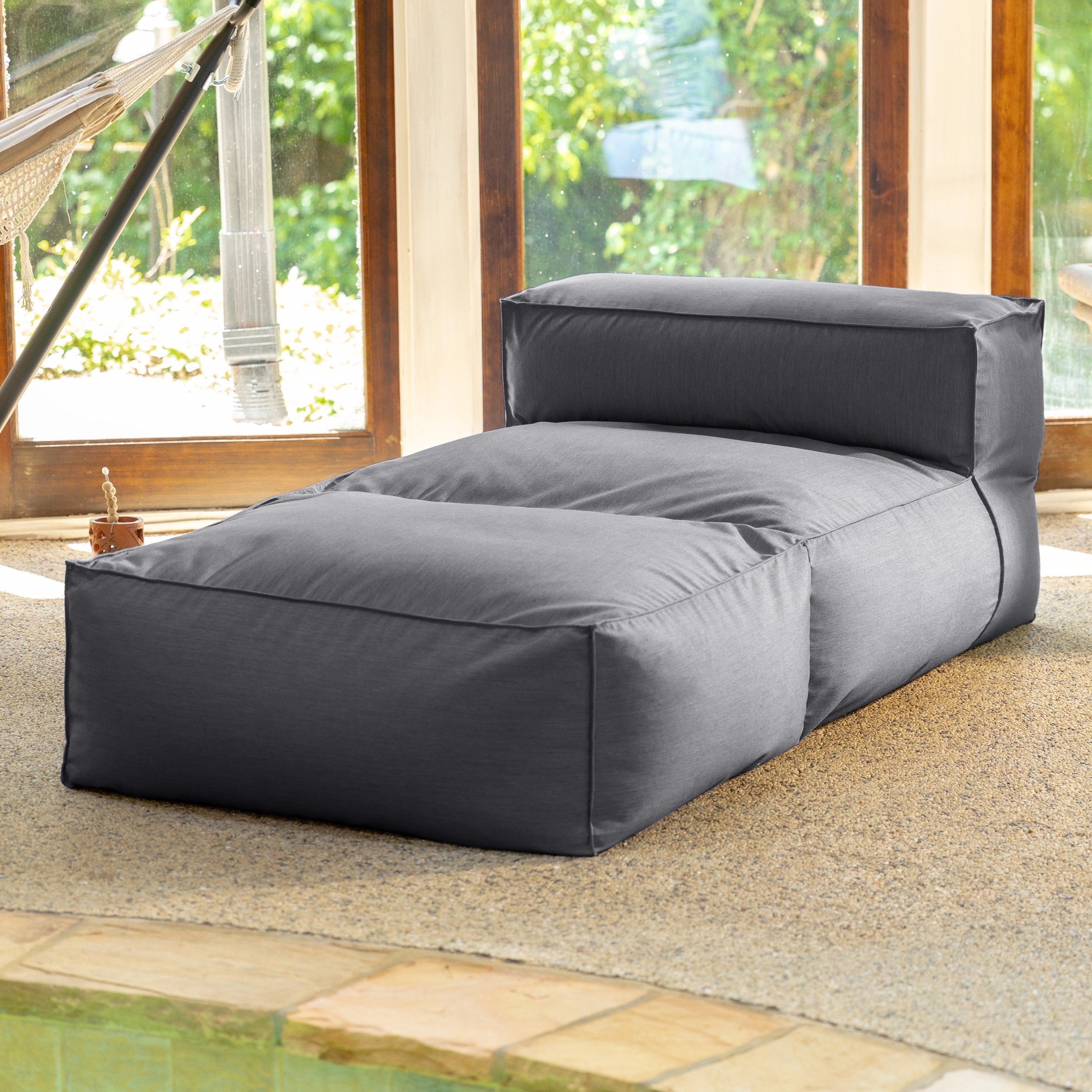 Baya Outdoor Chaise - Luxurious Chaise Sun Lounger for Poolside or Hospitality, Charcoal