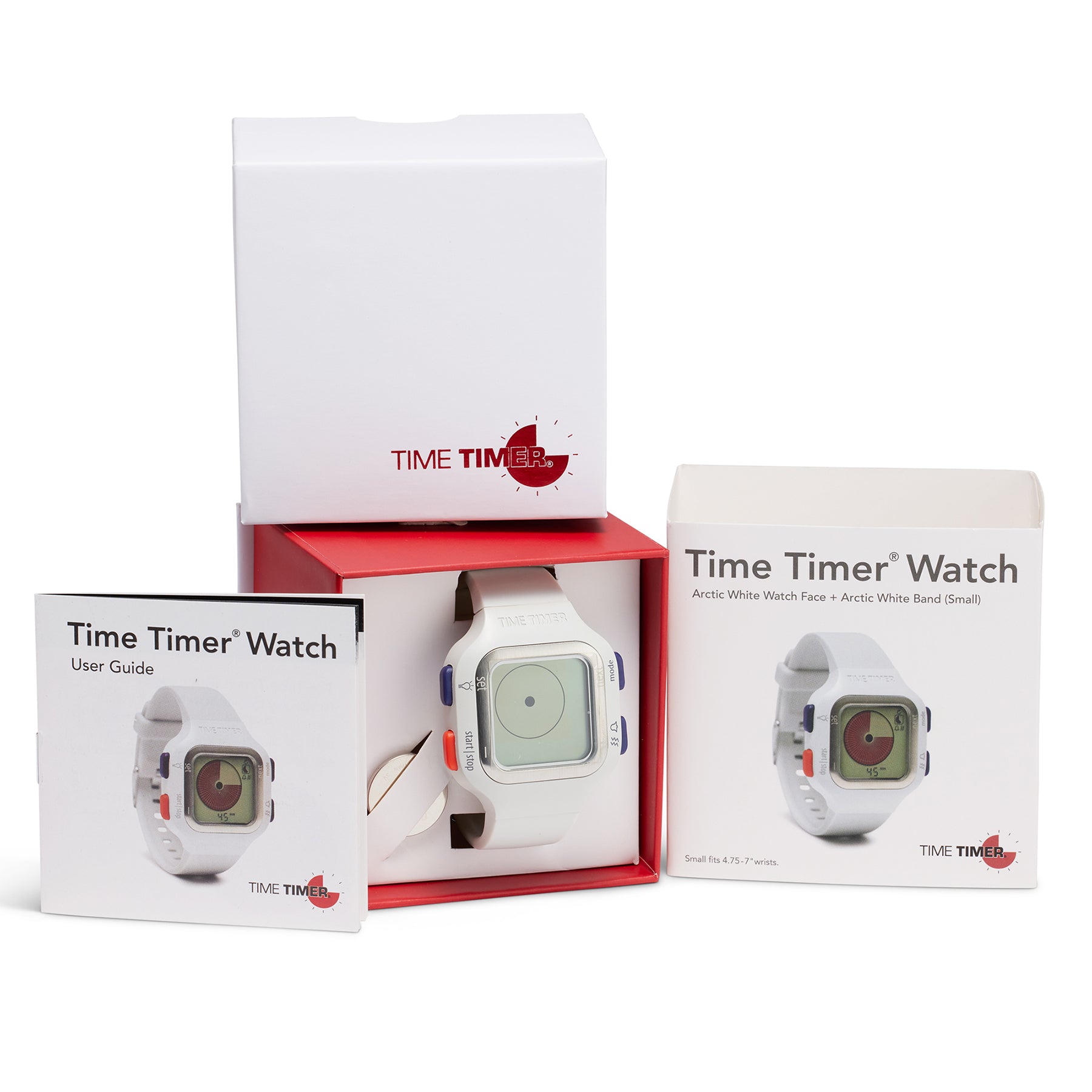 Time Timer Watch, Small, Arctic White