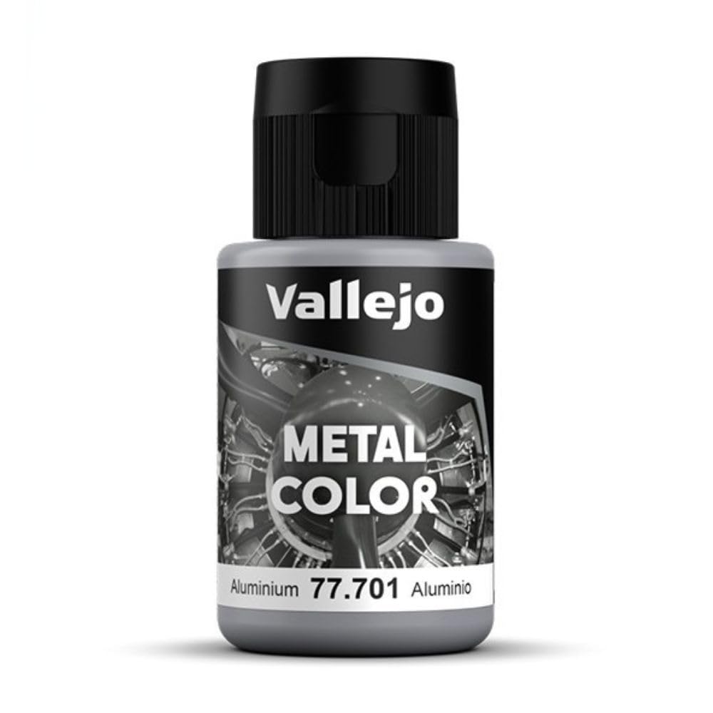 Vallejo - Metal Color | Aluminium 32 ml (1.08 fl.oz.) | Faithfully Reproduce Different Metallic Finishes