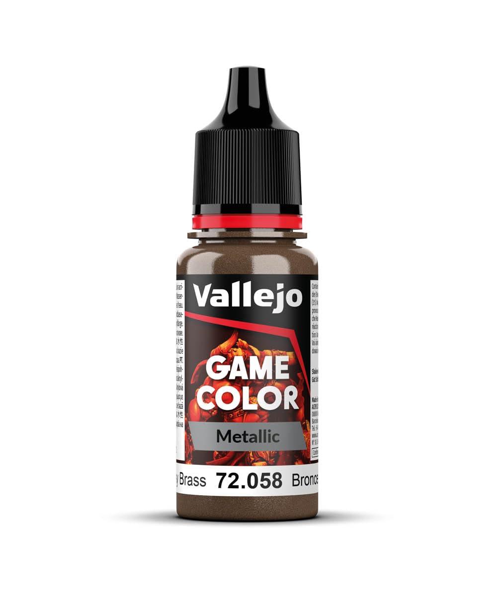Vallejo Game Color Brassy Brass Paint, 18ml