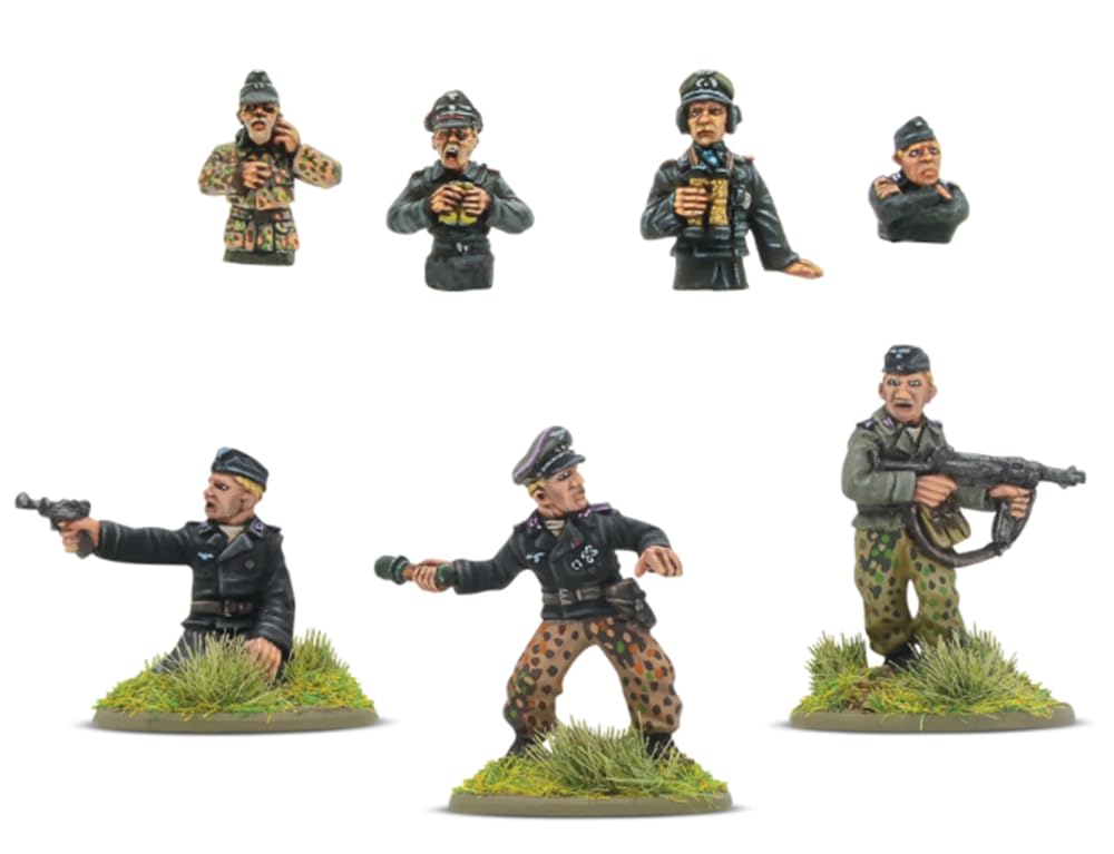 Warlord Games German Panzer Tank Crew (Late War) 28mm Scale Miniatures for Bolt Action Highly Detailed World War 2 Miniatures for Table-top Wargaming, 405002002