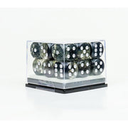 Sirius Dice 12mm d6 Spades w/Silver (18)
