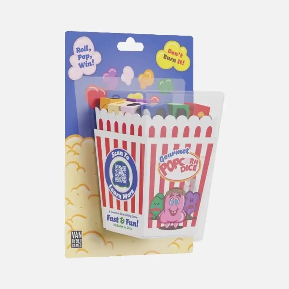 Van Ryder Games - Gourmet Popcorn Dice - Interactive Board Game - 2-6 Players, 10-15 Minute Gameplay - Ideal Family Fun for Game Night - Ages 7+ (English)