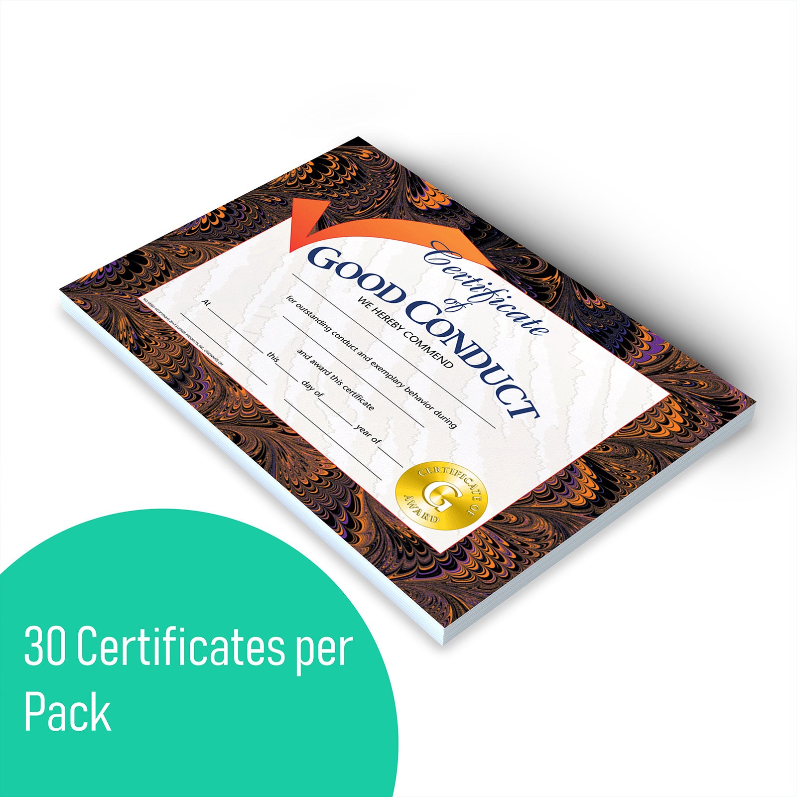Certificate of Good Conduct, Pack of 30, 8.5" x 11"