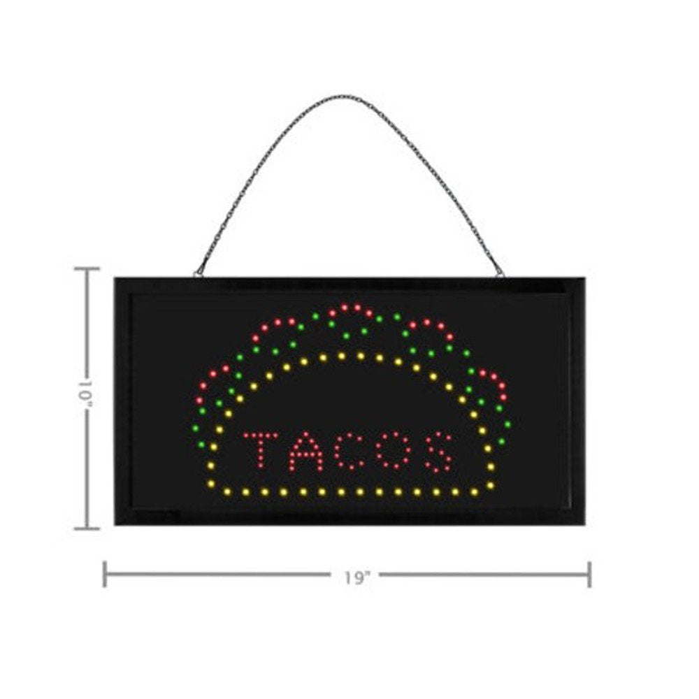 19" x 10" LED Rectangular TACO Sign with Two Display Modes (2 pack)