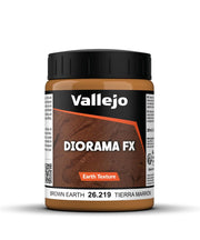 Vallejo - Diorama FX Earth Textures | Brown Earth 200 ml (6.76 fl.oz.) | Premium Acrylic Color For Modelers & Miniature Enthusiasts