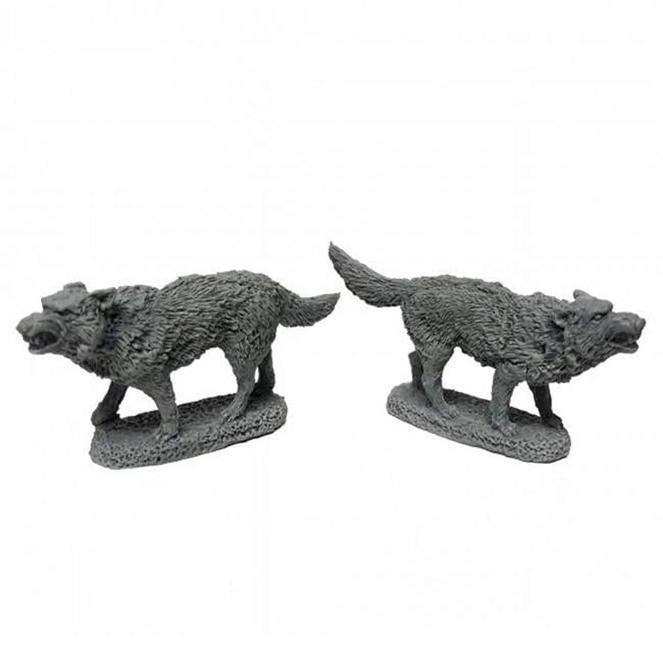 Dungeon Dwellers: REAPER Miniatures REM07039 Dungeon Dwellers Dire Wolves Figure - Set of 2