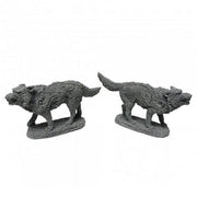 Dungeon Dwellers: REAPER Miniatures REM07039 Dungeon Dwellers Dire Wolves Figure - Set of 2