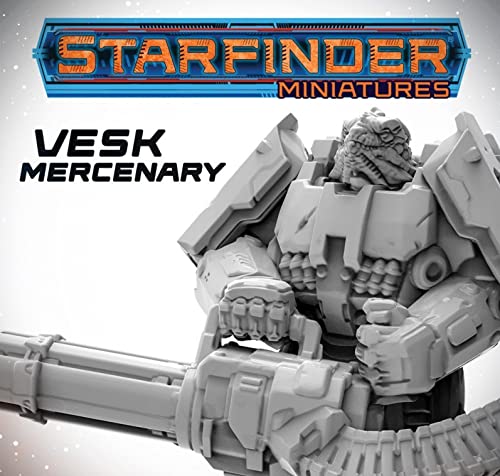 Archon Studio Starfinder: Miniatures – Vesk Mercenary – 1 Piece 32MM Unpainted Unassembled Designed for Starfinder:
