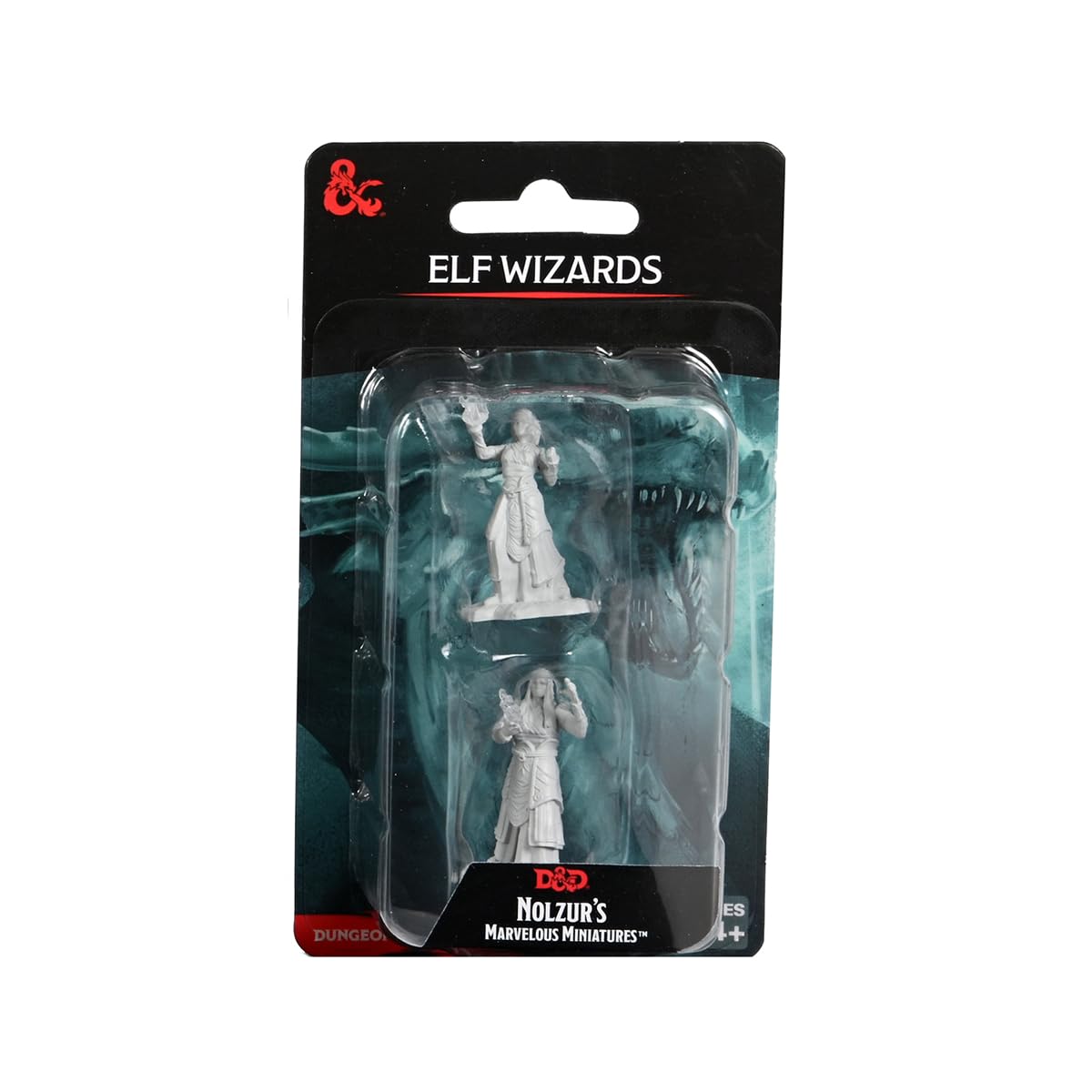 WizKids D&D Nolzur's Marvelous Miniatures: Elf Wizards Dungeons and Dragons Unpainted Miniatures