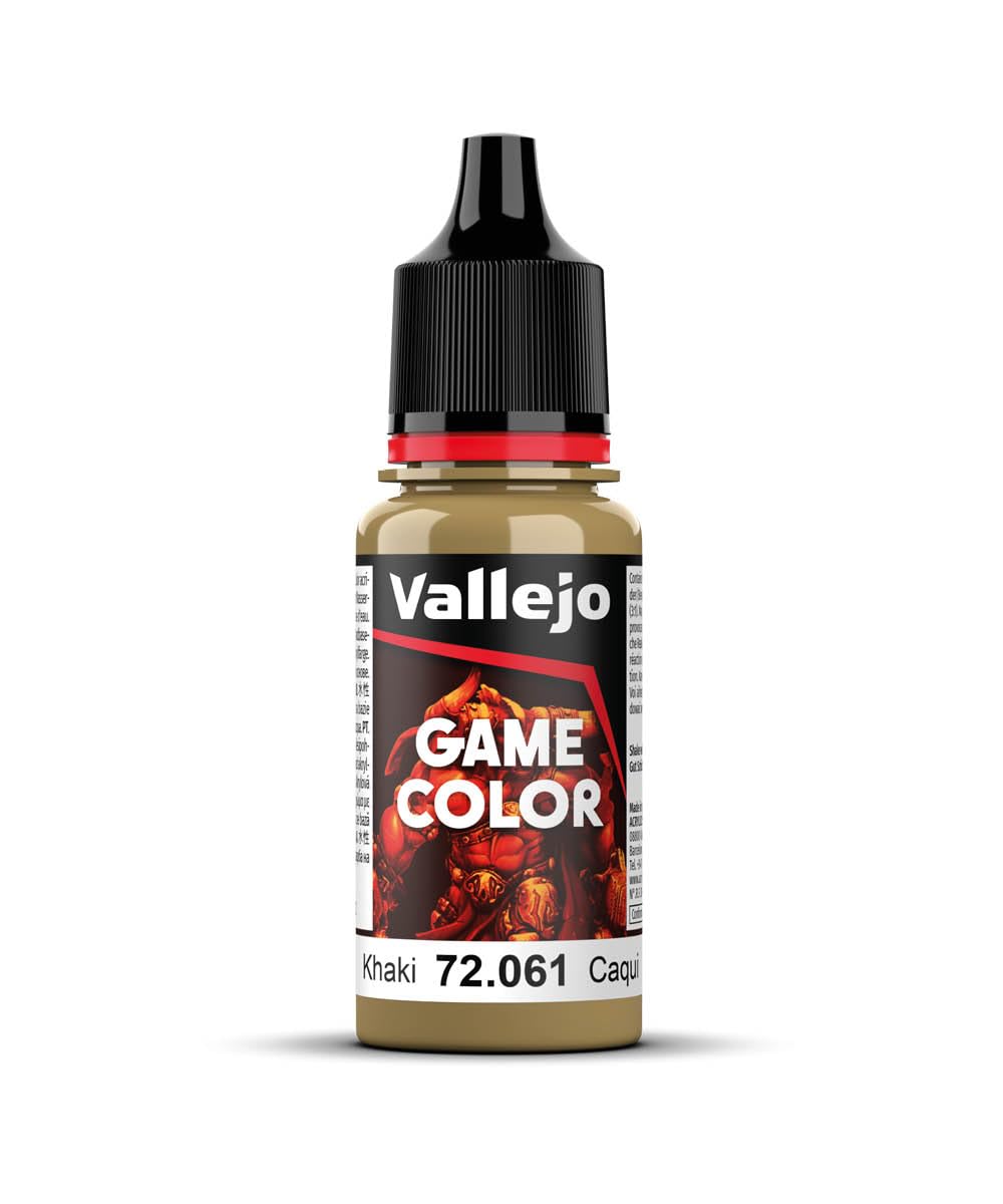 Vallejo Game Color Khaki Paint, 18ml