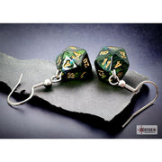 Chessex 54204 Scarab Mini-Poly D20 Hook Earrings, Jade (Pair)
