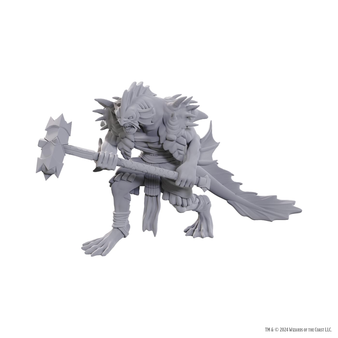 WizKids Dungeons & Dragons Nolzur's Marvelous Miniatures | Unpainted Miniatures | Wave 25 (Sahuagin Coral Smasher)