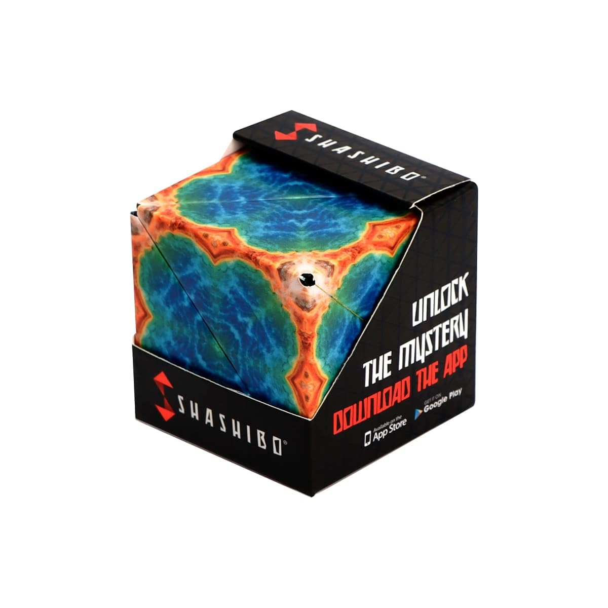 Shashibo Shape Shifting Box - STEM Fidget Toy with Ultra Strong Magnets - Sensory Puzzle Cube Transforms Into 100+ Shapes, Easter Basket Stuffers Gift for Kids, Teens, and Adults (Earth)