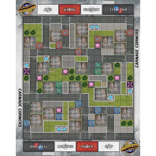 Monsterpocalypse Fabric Playmat - Carnage Corners