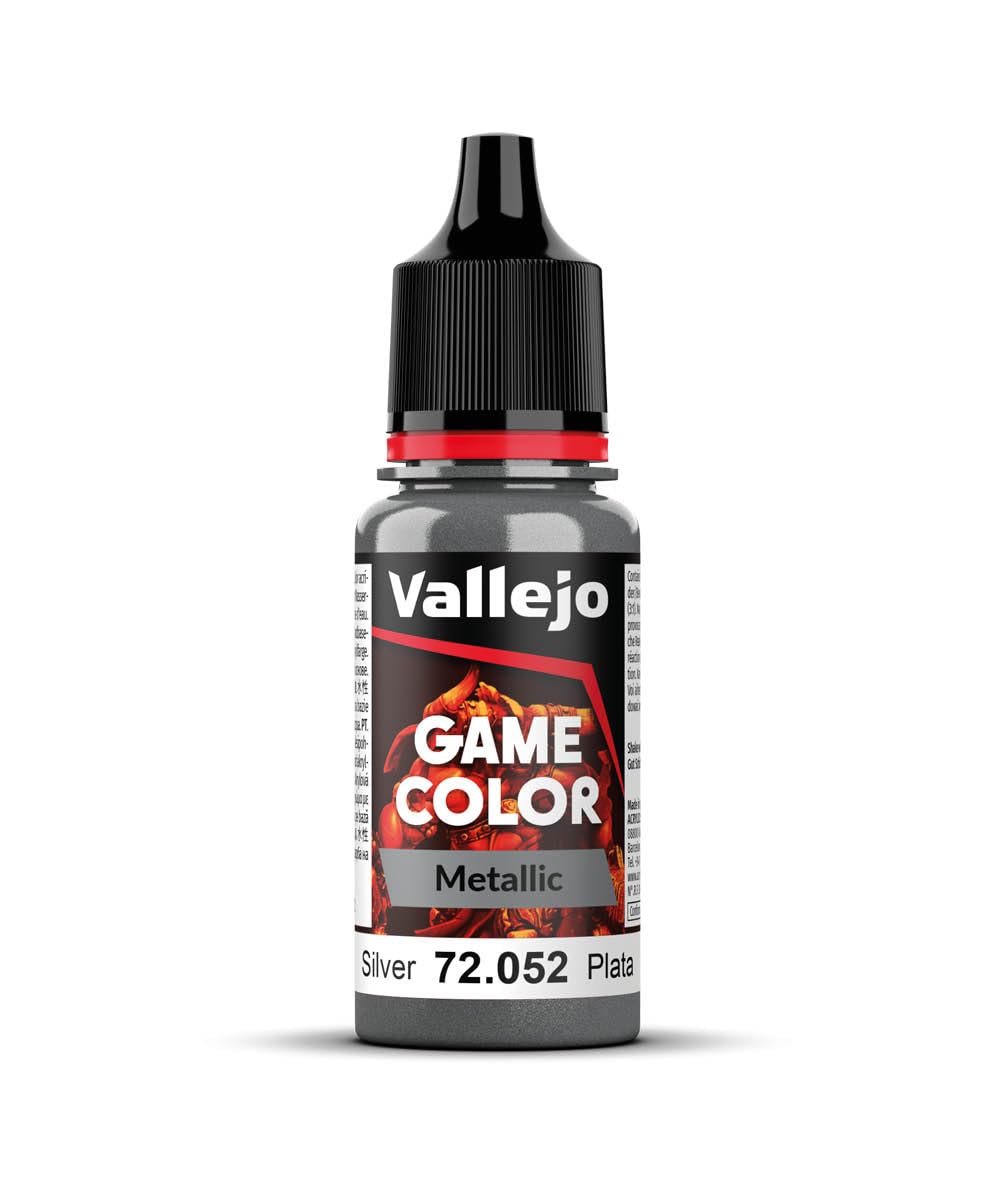Vallejo Game Color Silver Paint, 18ml