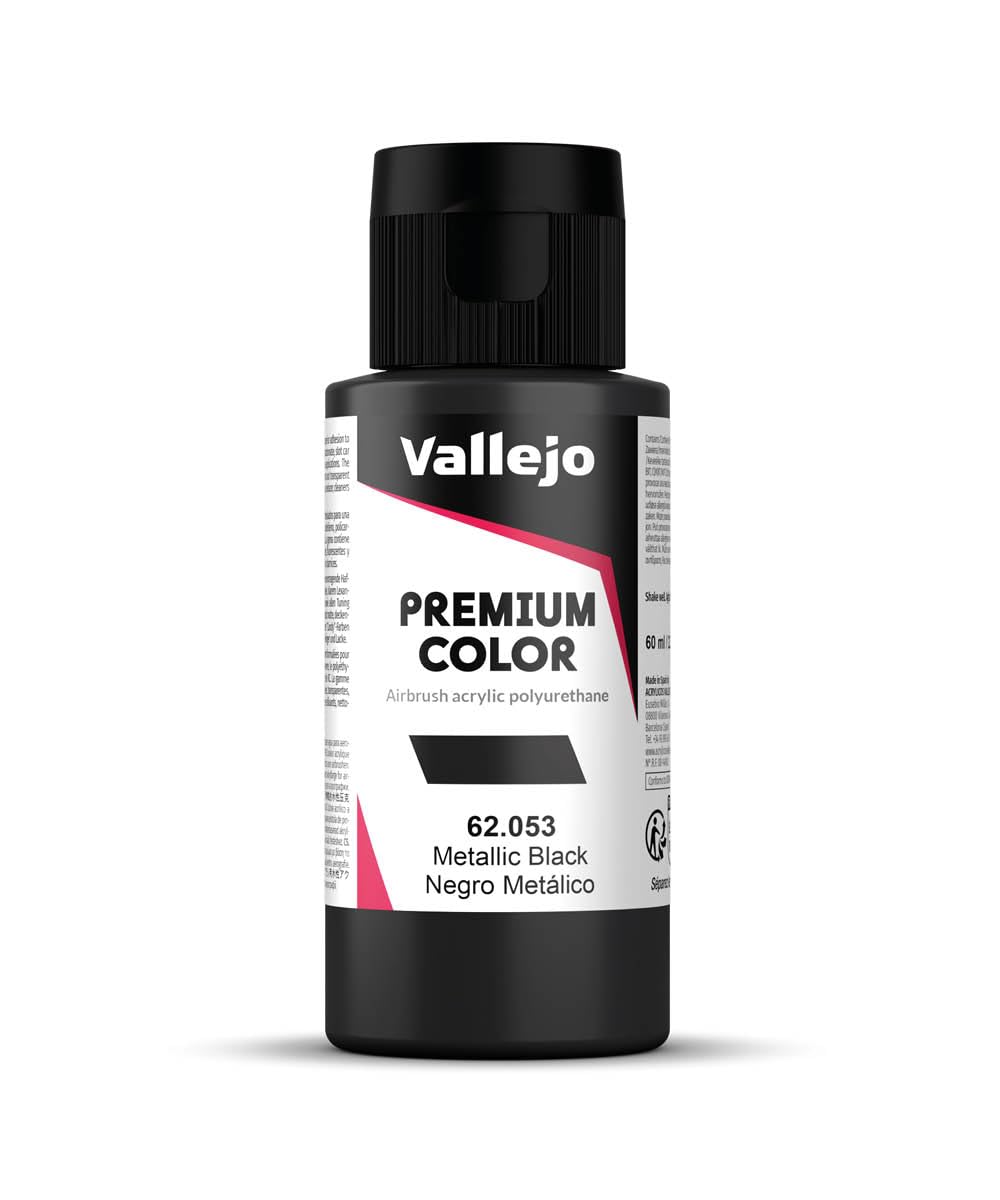 Vallejo Color Metallic Black Premium RC Colors 60 ml