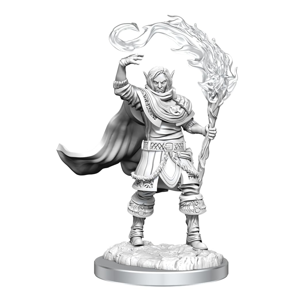 Dungeons & Dragons D&D: Nolzur's Marvelous Unpainted Minis: Elf Cleric Male WZK 90404